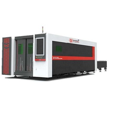 Mesin pemotongan laser gentian meja pertukaran